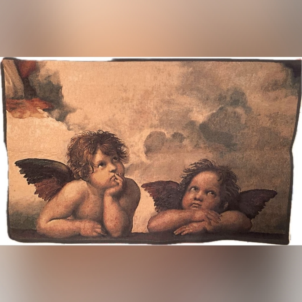 Flanders Tapestries Angels By Raffael 109x70cm Wall Tapestry